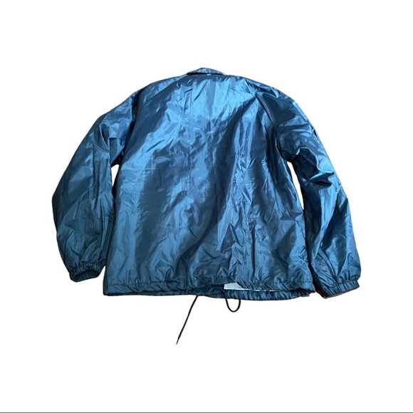 Mens Paradise Point Activewear navy lined windbreaker jacket snaps size MED - Picture 5 of 6